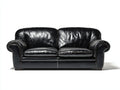 Zweisitzer Sofa aus Leder 170x90x80 cm - Schwarz - Klassisches Design für Wohnzimmer