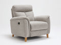 Liegesessel 90x92x105 cm - Stoff in Beige und Holzbeine - gepolstert - moderner Stil