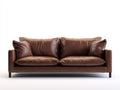 Zweisitzer Sofa Kunstleder 195x88x80 cm - braun - modernes Wohnzimmer Sofa