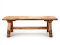 Gartenbank Holz 150x42x45 cm - Natur - Rustikale Sitzbank für Garten und Terrasse