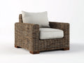 Polyrattan Gartensessel in Rattanoptik 102 x 94 x 78 cm - Naturfarben-Beige - für Garten und Terrasse