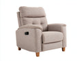Liegesessel Stoff 88x92x102 cm - Beige-Natur - Gepolsterter Relaxsessel mit Bedienfunktion