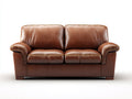 Zweisitzer Sofa Leder 168x88x82 cm - Braun - klassische Polsterform