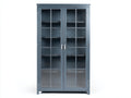 Vitrinen Holz Glas 100x38x190 cm - blau - klassischer Aufbewahrungsschrank