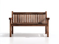 Gartenbank Holz 150x60x88 cm - Dunkelbraun - mit Armlehnen
