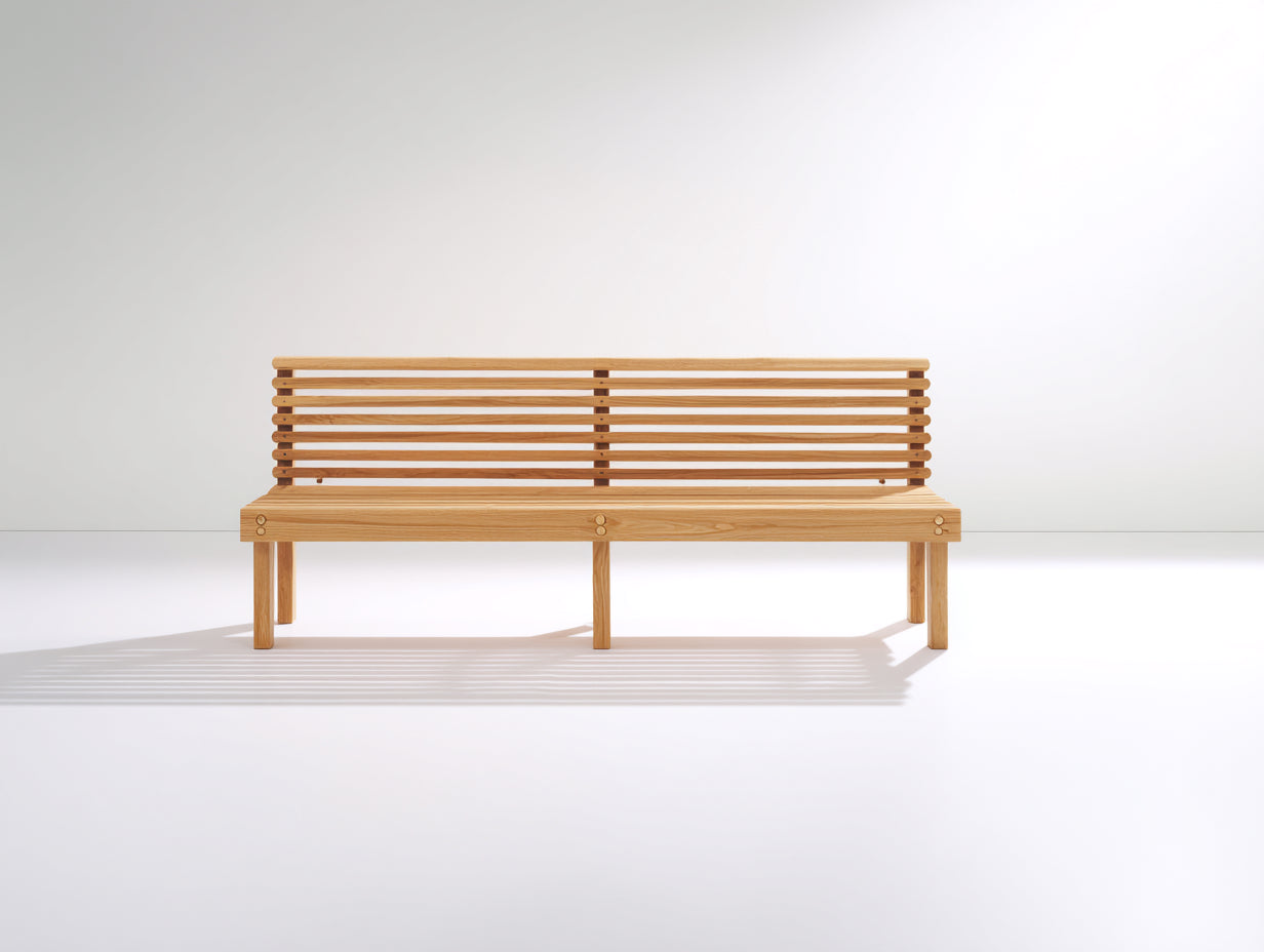 Gartenbank aus Holz 180x50x78 cm - Naturholz - Modernes Design für Garten