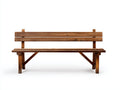 Gartenbank Holz 150x58x84 cm - Naturbraun - rustikales Design