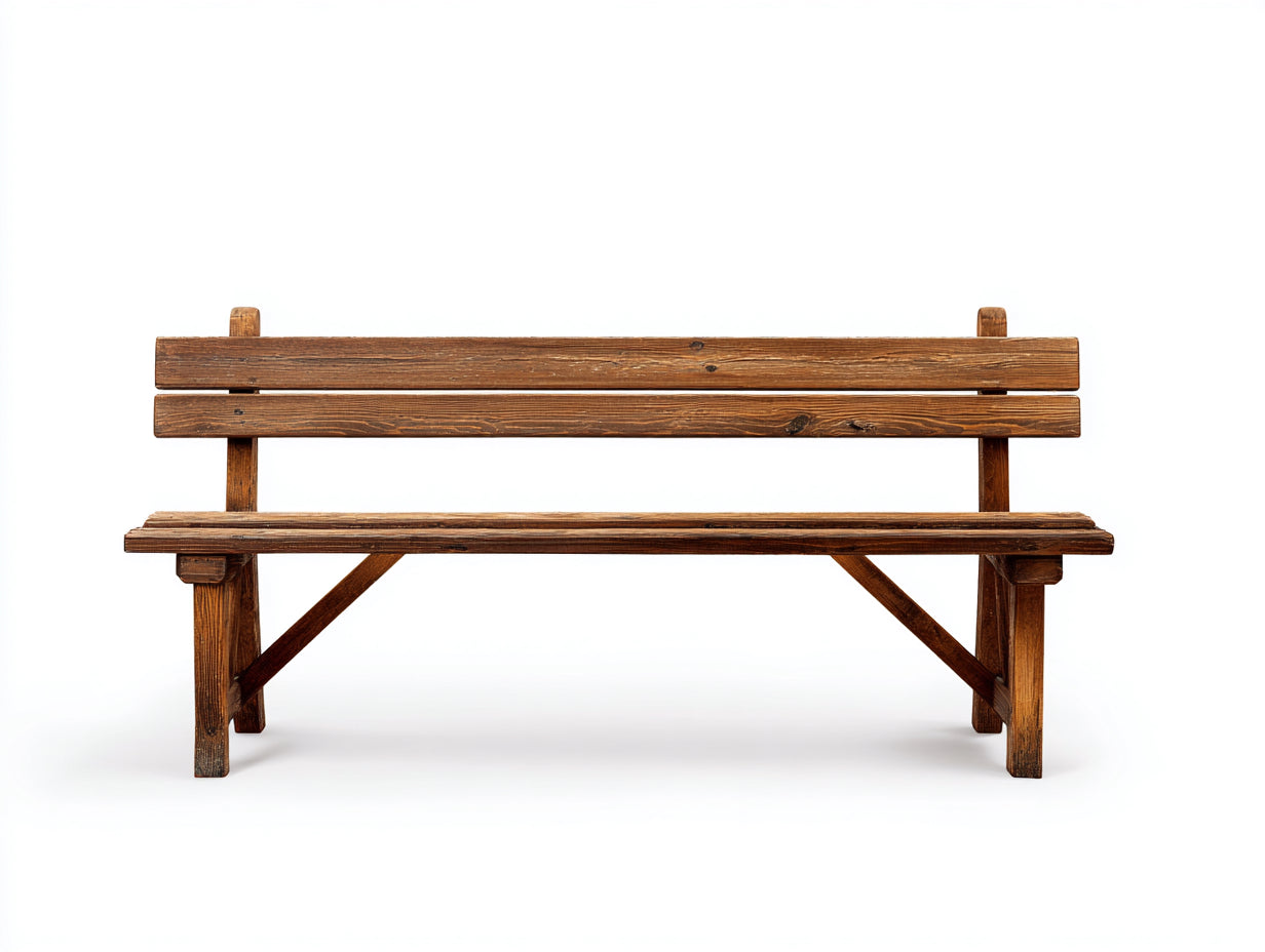 Gartenbank Holz 150x58x84 cm - Naturbraun - rustikales Design