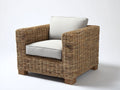 Polyrattan Gartensessel in Rattanoptik 100 x 92 x 76 cm - Naturfarben-Beige - für Terrasse und Garten